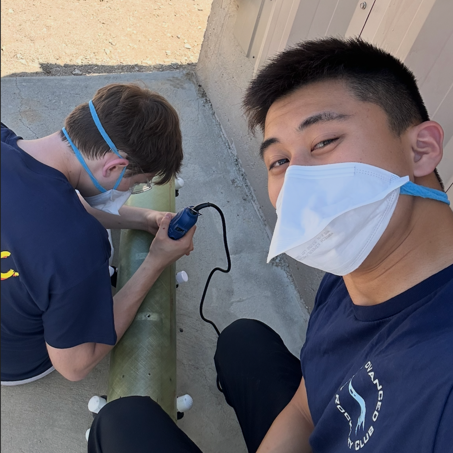 Working on the rocket