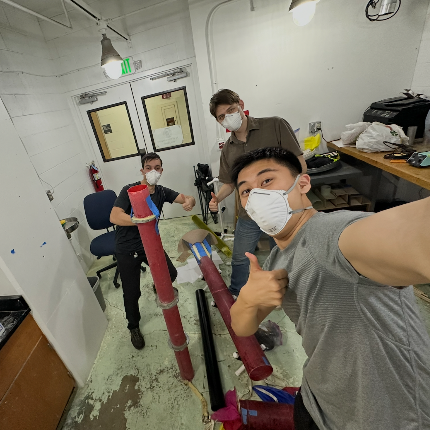 Working on the rocket