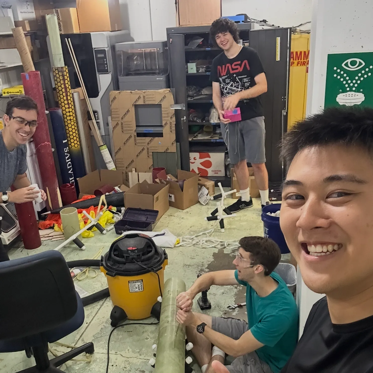 Working on the rocket