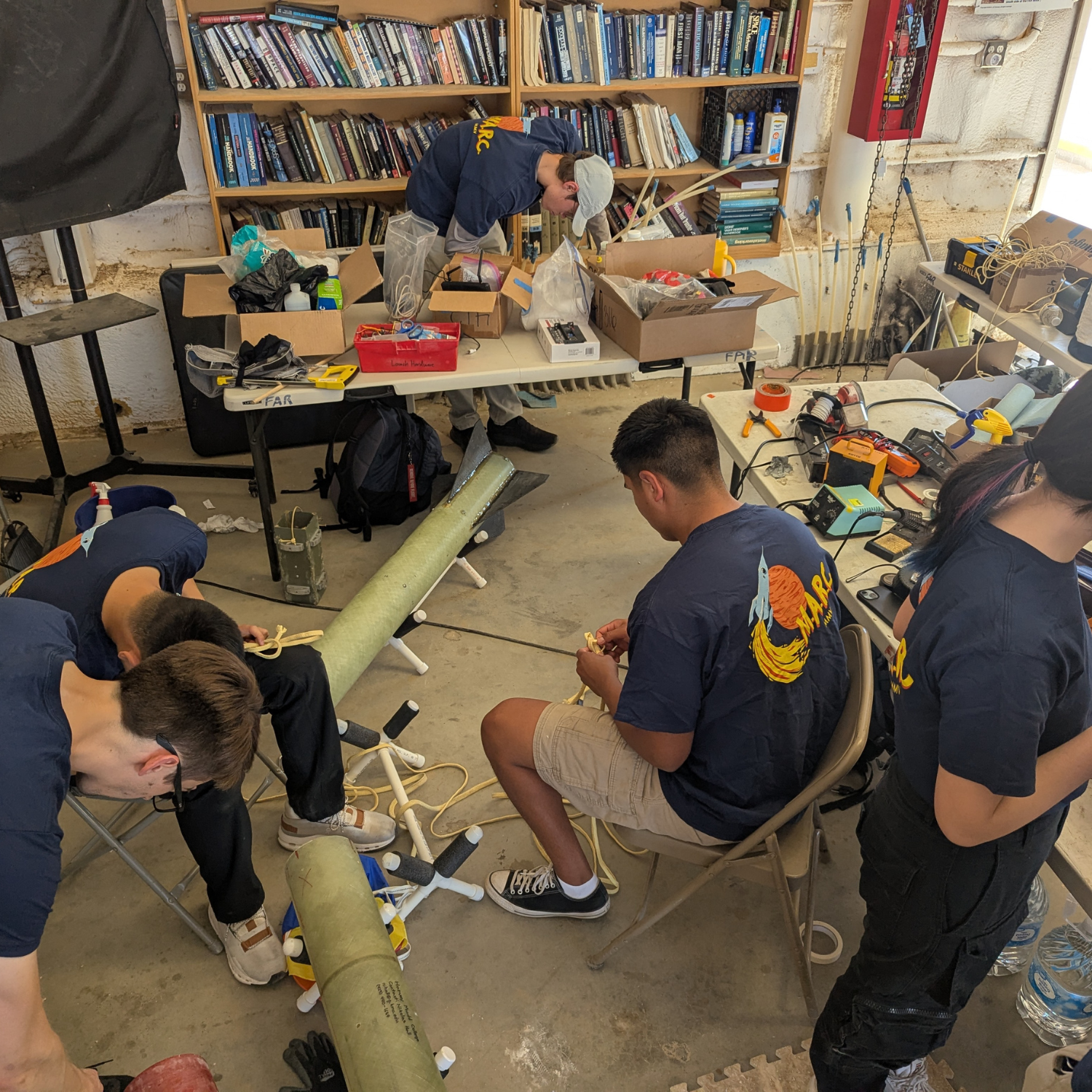 Working on the rocket